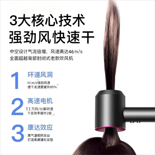 Mrs. Yang Huaqiangbei High-speed Hair Dryer Home Silent Negative Ions High Power Non-Hurting Hair Care High-Wind Hair Dryer Hair Salon Quick-drying Low-Noise Student Dormitory Hair Dryer 2024 Major Upgrade Rose Red Hair Care丨Quick-drying丨Silent