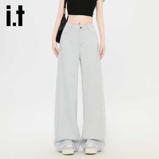 Izzue It [LAISER MINDE STYLE] Pantalon à jambes droites en vrac pour les femmes en vrac et pantalon largement largement