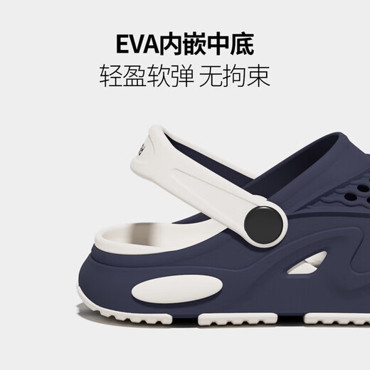 Jieliya Sala de operaciones zapatillas Men usa Eva Anti-Odorant Anti-Slip Nurse Nurse Medical Sole Hole Shoes Men Navy Blue 42-43 [Adecuado para tamaños 41-42]