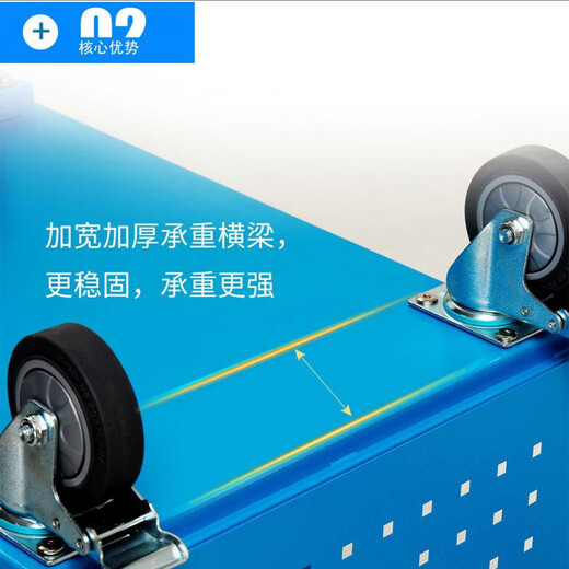 FHJQB heavy-duty multi-functional material truck turnover thickened workshop multi-layer steel tool garage room double-layer fitter trolley thickened heavy-duty 750*500*800 double-layer blue
