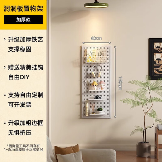 胖东来 DL德国洞洞板置物架门后玄关入户墙上定制冲孔板挂板展示架感金属 【际遇】【带边框 加厚款】5012