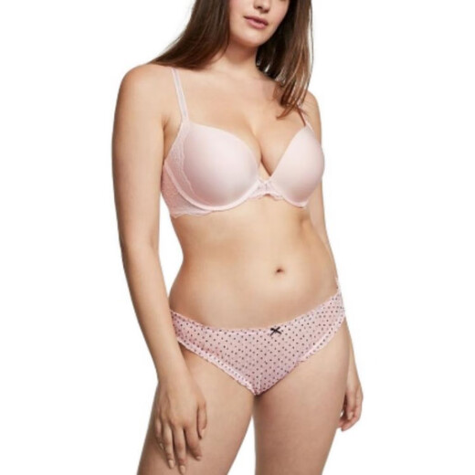 维多利亚的秘密（Victoria's Secret）圆点低腰修身内裤女款樱花粉 樱花粉 L