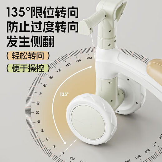 巧乐熊儿童平衡车1一3岁小孩无脚踏溜溜车滑步车婴儿学步四轮宝宝滑行车 1寸 黑色 艾格白加厚车身 静音防