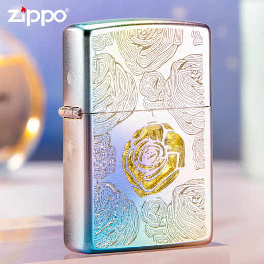 Zippo Zhibao plus léger Jingdiaozpoo Windproof Zoop Fantasy Rose [sans huile-huile] DY9902DK à un seul alon