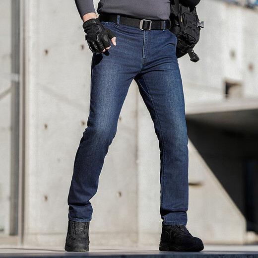 Dragon Tooth Third Generation Dragon Tooth Hidden Blade Tactical Commuting Slim Jeans Straight Version Comfortable and High Wear Resistance Work Simple Outdoor Medium Blue (Hidden Blade) 36 180/88B Height 180 Weight 155-170