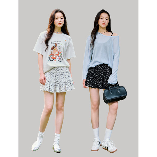 Inman dulce pastel floral falda corta 2025 ropa de verano para mujeres atuendos de gente nueva para hacerte lucir falda de línea delgada