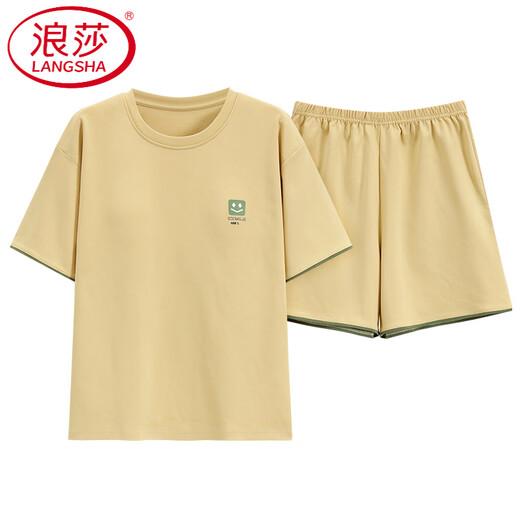 Langsha Pyjamas de luxe léger pour femmes en shorts de coton d'été Shorts simples Coton décontracté style pour les vêtements à la maison