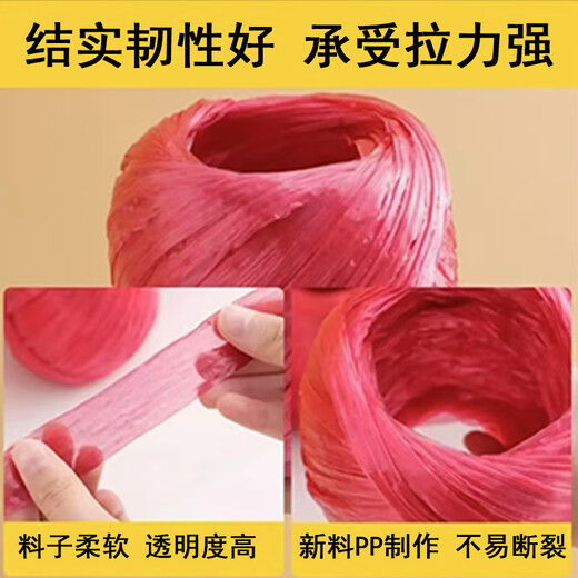 Zhaoshen-Verpackungsseil, Plastikseil, Krawattenseil, Warehouse Express Moving, Nylonseil, verdickte Verschleiß, Handverpackungsseil, 10 Stück rot/Pack [Jingkang Hai]