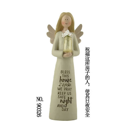 Tlxt Cada pieza tiene especial significado original puro personajes hechos a mano lindos adornos de escritorio de ángel decoración del hogar regalo de cumpleaños gris claro 13578