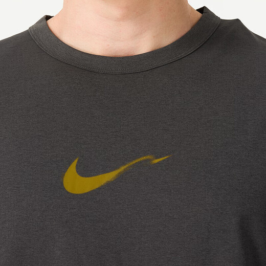 耐克（NIKE）速干T恤男冰丝防晒短袖透气装休闲上衣 灰色HV4882-299  S 100-120斤