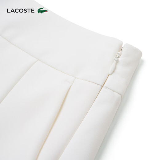 拉科斯特（LACOSTE）法国鳄鱼女装潮流时尚百褶休闲纯色短裤运动裤|GF3879 70V/米白色 36 /160