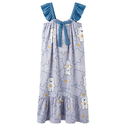 Fenten Pyjamas Frauen Sommer reine Baumwolle dünne süße Hosenträger Nachthemd sexy Sommer mittelgroße Langzeiten mit großer Größe Hauskleidung GXT833 M Größe Empfohlen 75-95jin [Jin ist gleich 0,5 kg]