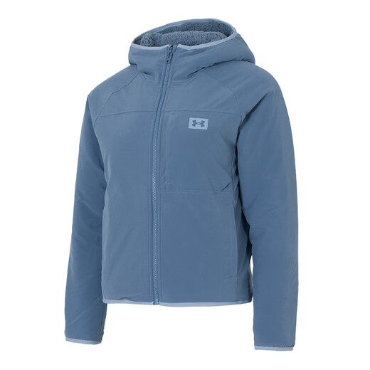 Under Armor woven hooded jacket for women, fashionable, simple, loose, comfortable, breathable, sports and leisure jacket XS