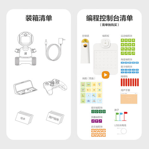 
Fluorite Robot Intelligent Children's Companionship Robot Firebao Series Smart Home Companionship Remote Control Voice Reading Children's Robot Intelligent Robot Firebao RK2pro EP Programming Edition Building Block Control Set
