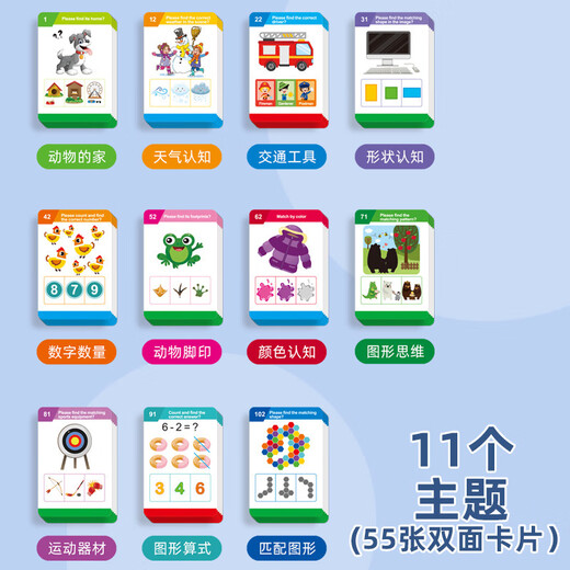 跨境俄文新品英文插卡机俄罗斯儿童益智玩具发声书俄语卡片学习机 俄文小老师插卡机（配55张卡片110页面