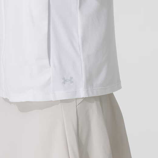 安德玛（UNDERARMOUR）女装 夏季新款运动服户外训练跑步健身夹克轻便透气休闲立领外套 1385289-100 L