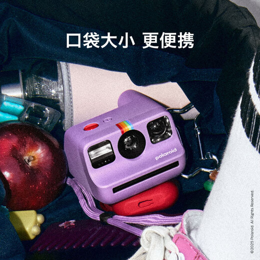 Polaroid GoGen2 instant outdoor camera mini mini portable travel selfie entry-level photography student boys and girls best friends wedding birthday Christmas gift dreamy purple ready stock quick release official standard (no photo paper)