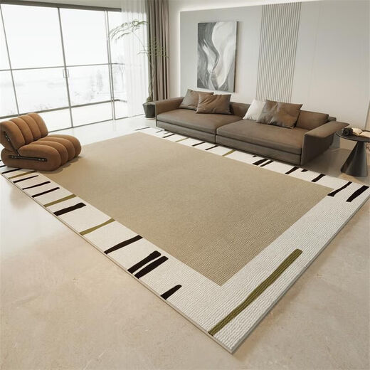 
Living room carpet sofa tea table blanket ring velvet cream style bedroom erasable waterproof dirt resistance thickened light luxury 2024 new model 3527-ring velvet-cotton linen bottom
