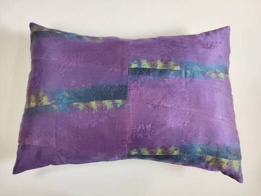 MPPMCK桑蚕丝 单面纱拼布枕套 抱枕套 靠垫套 不含芯 1048*48cm