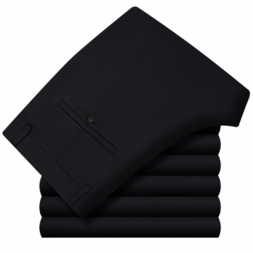 
Tiger City Wool Trousers in Winter Thick Style Middle-aged Men's Straight-Dry-Free Casual Suit Pants Business Daddy Pants 9207 Black Striped Summer Thin Style 29 (2ft 2 Waist Collection Socks