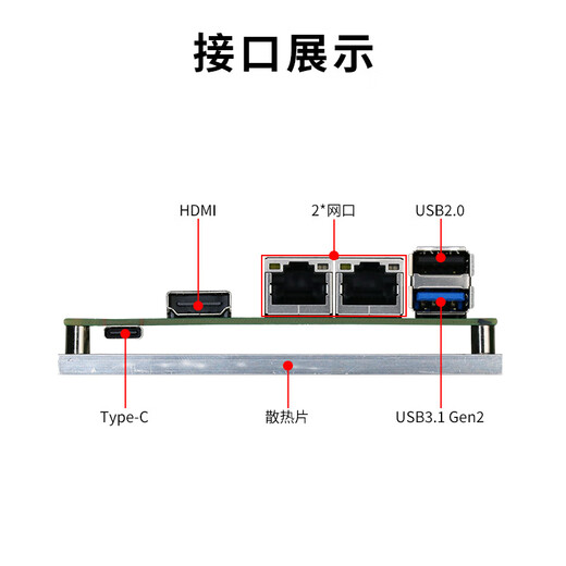 Tiandi Industrial Control J4125 Industrial Control Motherboard Pico kleiner Größe Motherboard N6210 Niedrig Kraftmutterboard 10W Roboter IoT Mini Industrial Motherboard EDP EDP eingebettet Pico-N6210v2/LVDS/Onboard 4G/Dual Network