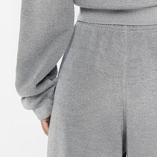 JNBY / Jiangan Cloth Vêtements Spring and Automne File Flash Banana Contrôle décontracté pour femmes Coton Mélange Banana pantalon 5O9E14140 040 / Silver Grey S