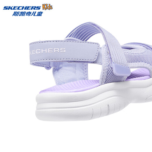 Skechers Skechers Girls' Versatile Open Sandals Children's Summer Velcro Casual Open-Toe Beach Shoes 319203L Lavender/LAV 36