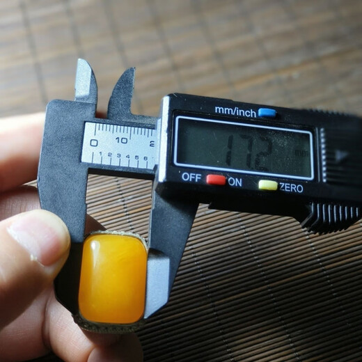 Ruoximeng antique antique Qing Dynasty style chicken fat yellow beeswax ring ring old silver inlaid open silver ring pure silver ring ring antique antique Qing Dynasty style chicken fat yellow beeswax ring face