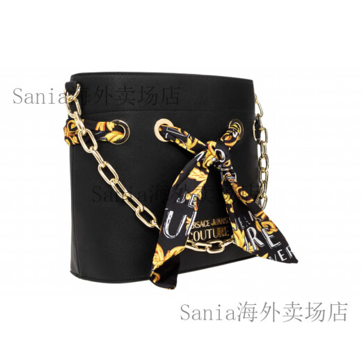 Versace (Versace) Bufanda de seda Correa decorativa Correa de hombro Bolete Bolso de hombro Bolsa de hombro Negro Negro Básico (bolsa + bolsa de polvo)