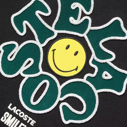 Lacost (Lacoste) Smiley co-marquée hommes et femmes 23 lettres automobiles nouvelles sweats sweats à capuche Smiley SH9273 SH9273-98-031 Black XS 2
