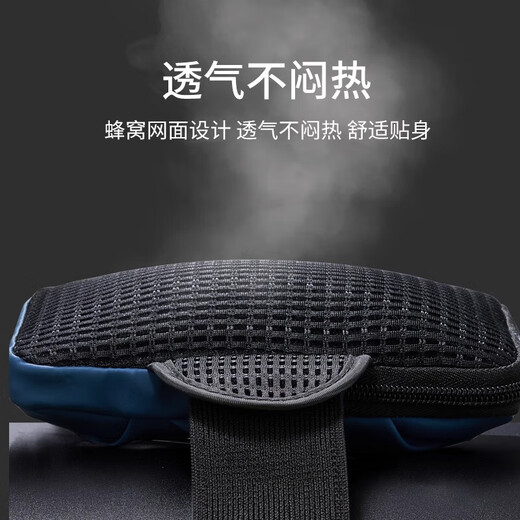 Sports waist bag for men and women, marathon fitness equipment, running mobile phone arm bag, sports arm sleeves for men and women, gray and white arm and wrist dual-use, lightweight, breathable and non-slip