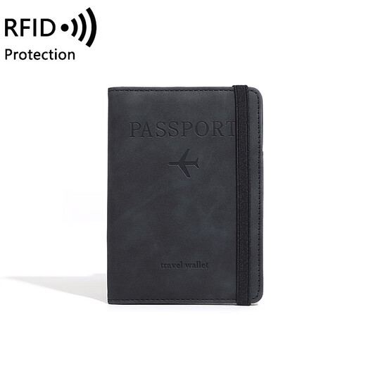 Yunpo Travel Passport Case de protection Passeport Clip de rangement Sac de rangement antivol Brosse de passeport multifonctionnel Sac de passeport portable Black [RFID Antift Brush] Sac de passeport multifonctionnel
