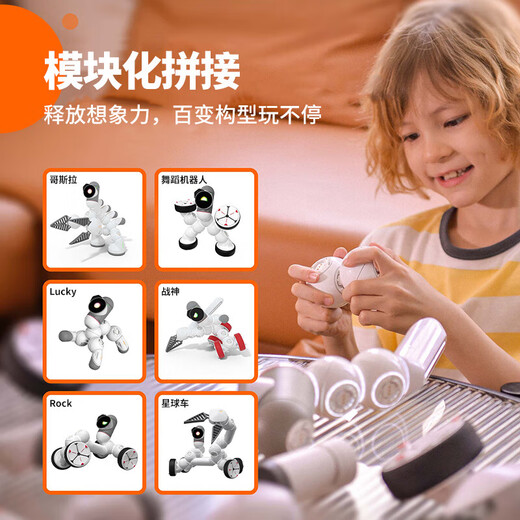 Clicbot Robot Robot Robot Robot Toy Máquina de empalme modular Dog Children Adultos Regalo SF Programación avanzada Robot + Módulo de prueba de rango
