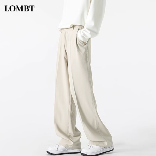 Lombt Anzughose Herbst Herbst vielseitig loses farbige High-End-einfache lässige langen Hosen LF02 Schwarz XL