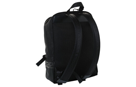 Versace (VERSACE) solid color large capacity vertical version large logo zipper nylon school bag backpack backpack regular men and women basic package (bag + dust bag)
