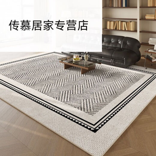 Salon de tapis wenshiou Room de chambre à coucher rétro français couverture de chevet de chambre à coucher sans soins canapé-basse table de planche à plancher grand espace complet épaissis Shanman-15251 1 pièce 180 * 280cm (adapté à 3 personnes ou canapés en forme de L