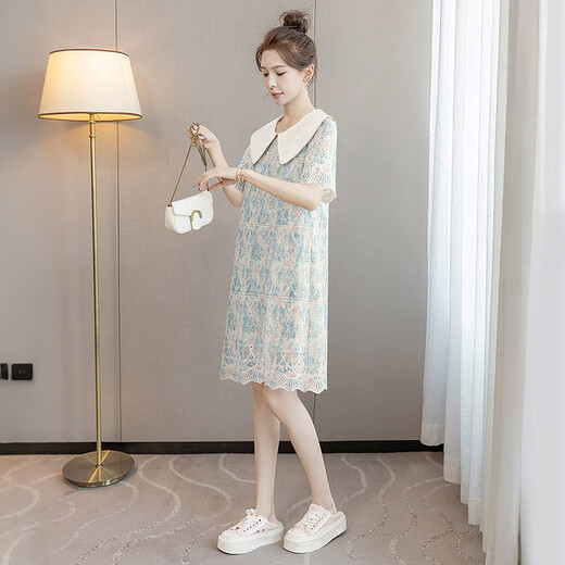 
Cypress doll collar dress 2025 summer new women's lace design loose waist temperament short skirt