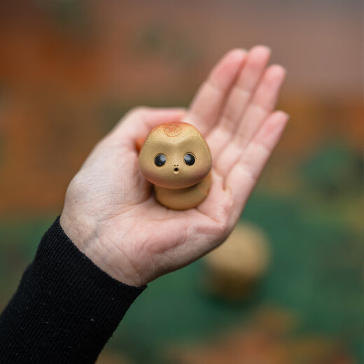 Miaopule German imported quality twelve zodiac natal tea pet blessing spiritual snake Muyi tea set mini cute little little green snake + small spiritual snake (pair)