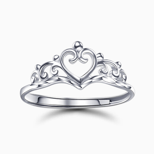 Pt.Charm platinum ring pt950 platinum female ring live light luxury princess crown Chinese Valentine's Day gift for girlfriend, ready stock 2.1-2.2 grams