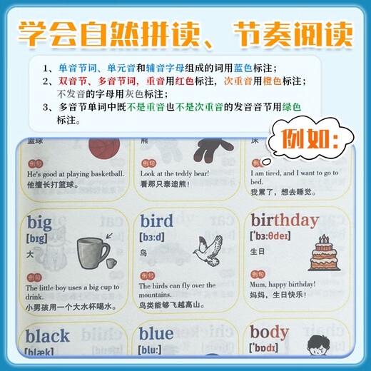 分拆速记英语分拆速记小学1300单词 小学生拼读法英语必背单词大头同学像拼拼音一样 音标自然拼读记单词一本通人教版拆分手册 100天小学单词全记住 小学通用
