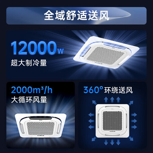 TCL central air conditioner ceiling air conditioner large 5 HP first class energy efficiency variable frequency heating and cooling 220V embedded trade-in KFR-120QW/AF1Za+D1