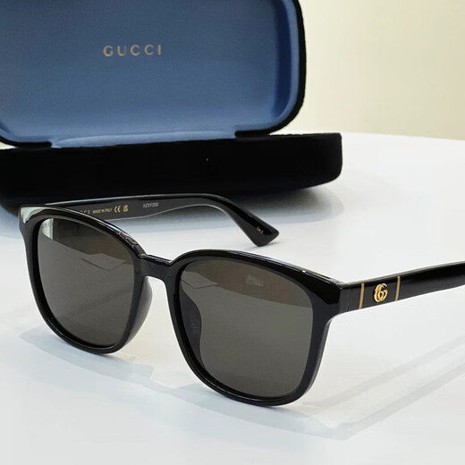 Gucci (Gucci) Солнцезащитные очки для женщин роскошные солнцезащитные очки для парня вождения путешествия практические солнцезащитные бокалы подарки на день рождения подарки GG0637SK-001 [Гонконгская доставка прямой почтовой почты]