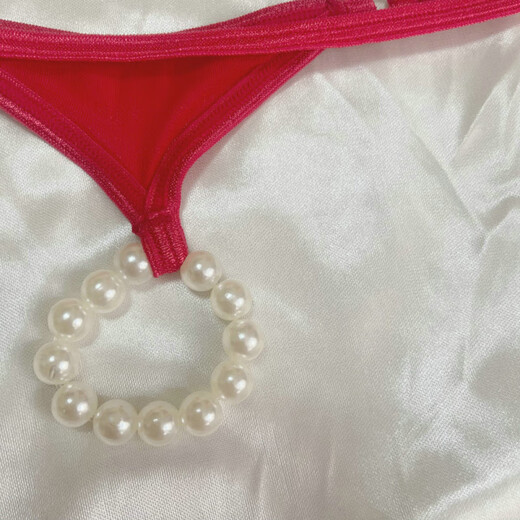 Pearl underwear, sexy men's JJ set, thong, back yard style T pants for massage, two-piece leaking PP pants, one size fits all, 23 feet, black cool beads with back yard beads, wolf sex rise