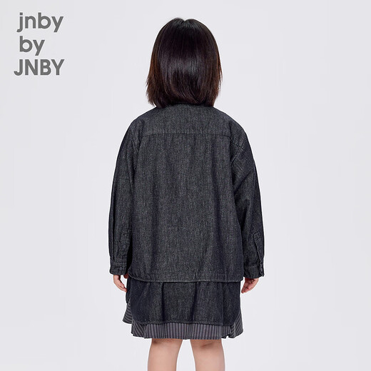 Jnby by JNBY new Jiangnan Buyi children's dress 24 autumn girls 1O7G12150 990/denim black 160cm