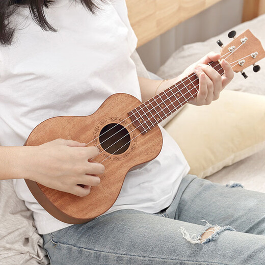 Monchhichi Cute Fun (Monchhichi) Cute Fun Fun Ukulele Wooden Beginner for Children Adult Students Small Guitar 23 inches Practical Boys and Girls Luxury-23 inches-Imitation Mahogany Core Wood [189-4] Imitation