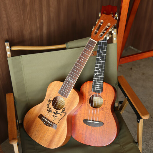 
He Jiagong Ukulele Beginner Beginners and Beginners for Girls' Introductory Veneer 23-inch Small Guitar Children's Trademark Edge + Accessories + Tuner + Cotton Bag 23-inch