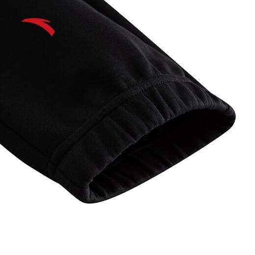 Anta (Anta) Jogginghose Herren Hoodies 25 Jahre Sommer atmungsaktiven Outdoor-Laufen Hose Casual Hosen, die lose Hosen binden [Logo Gummi Schließung] Schwarz 7304-1 XL