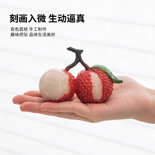 Rentang (RENTANG) fun watering color-changing lychee tea pet ornaments boutique can be used to grow tea and play tea sets accessories tea table tea table creative ornaments warm-changing lychees (2 pieces)