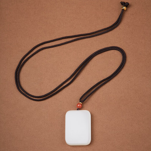 Colorful Yunnan Hetian Jade No Matter Brand Pendant Blue and White Jade Ping An Wu Shi Brand Jade Brand Jade Pendant Necklace Valentine's Day Gift