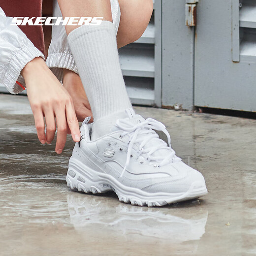 Skechers Chaussures féminines 25 chaussures panda semelles épaisses à la mode à la mode blanche Chaussures pour femmes chaussures blanches 11979 11979-wsl blanc 35
